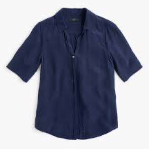 J. Crew Silk Short Sleeve Shirt - Picture 3 of 4